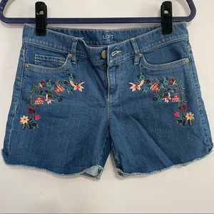 Flower Denim Shorts